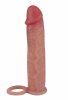 Censan Realistik Penis Kılıfı 19 cm | Esnek Silikon Uzatıcı ve Kalınlaştırıcı Kılıf | Testis Halkalı